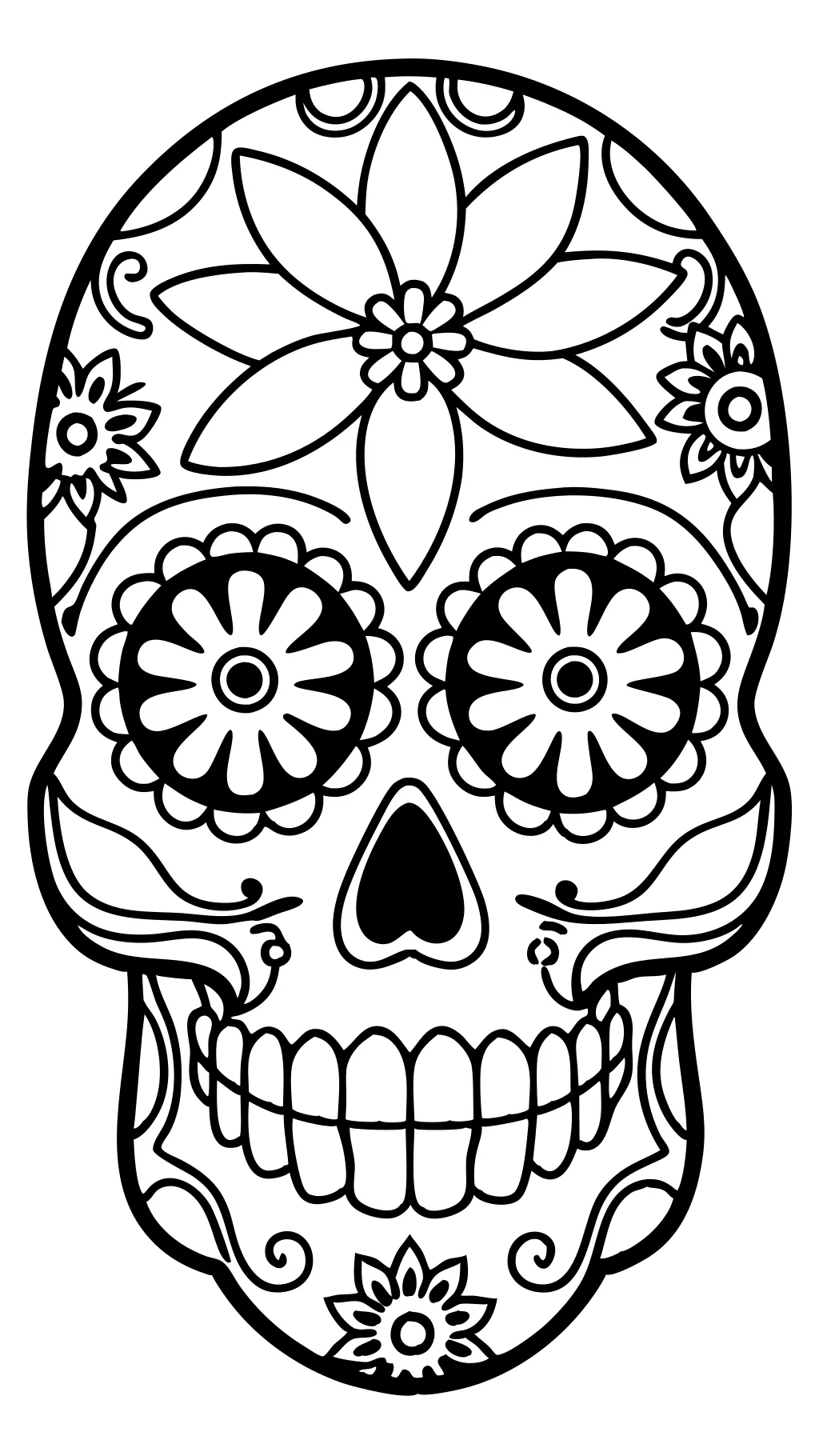 printable sugar skull coloring pages